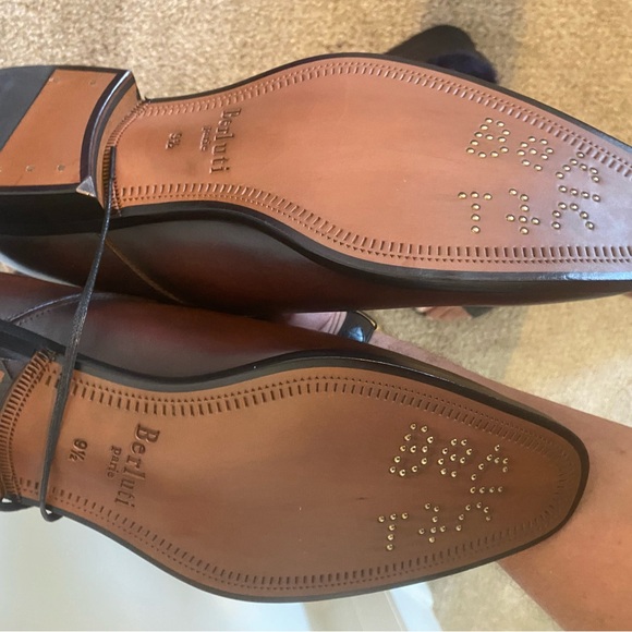 BERLUTI scrito Alexandro men brown shoes Sz 9.5 - Picture 13 of 14
